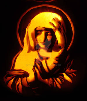 Sassoferrato Virgin at Prayer Pumpkin