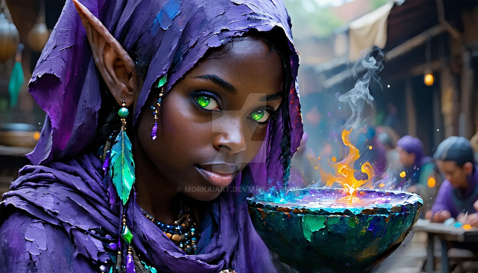 Meet Emethyst, the Enchanting Merchant by MorkaiArt on DeviantArt