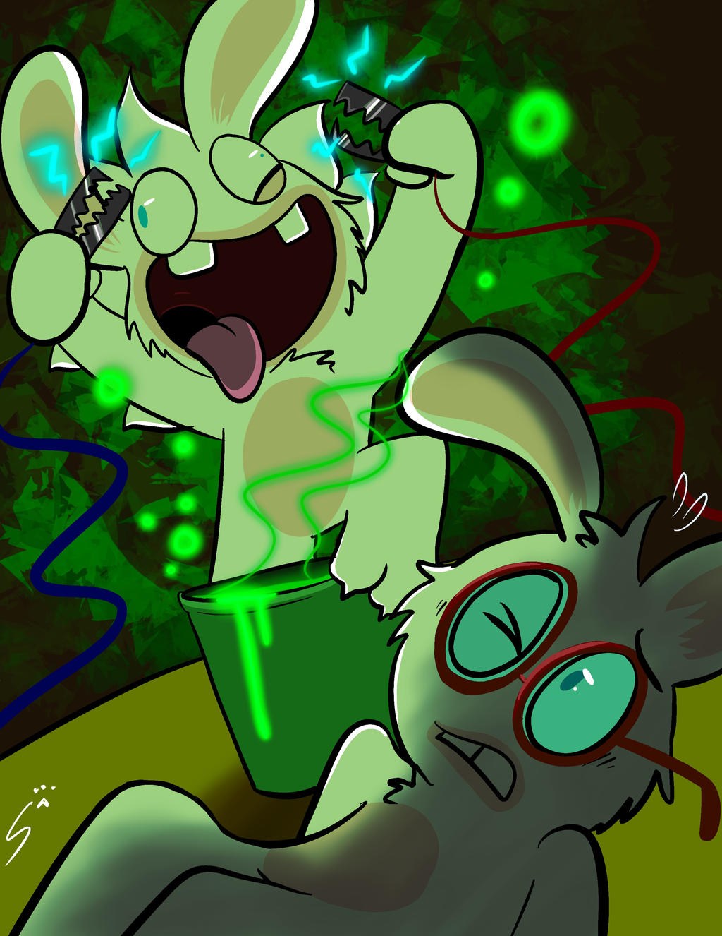 Energetic Rabbid Dr. Mad Rabbid and Nerdy Rabbid by CinderHollow13 on DeviantArt