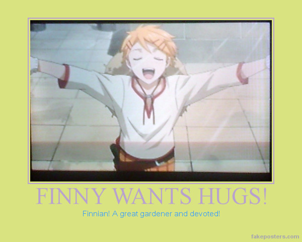 Finny Hugs Poster-Black Butler Motivational Poster