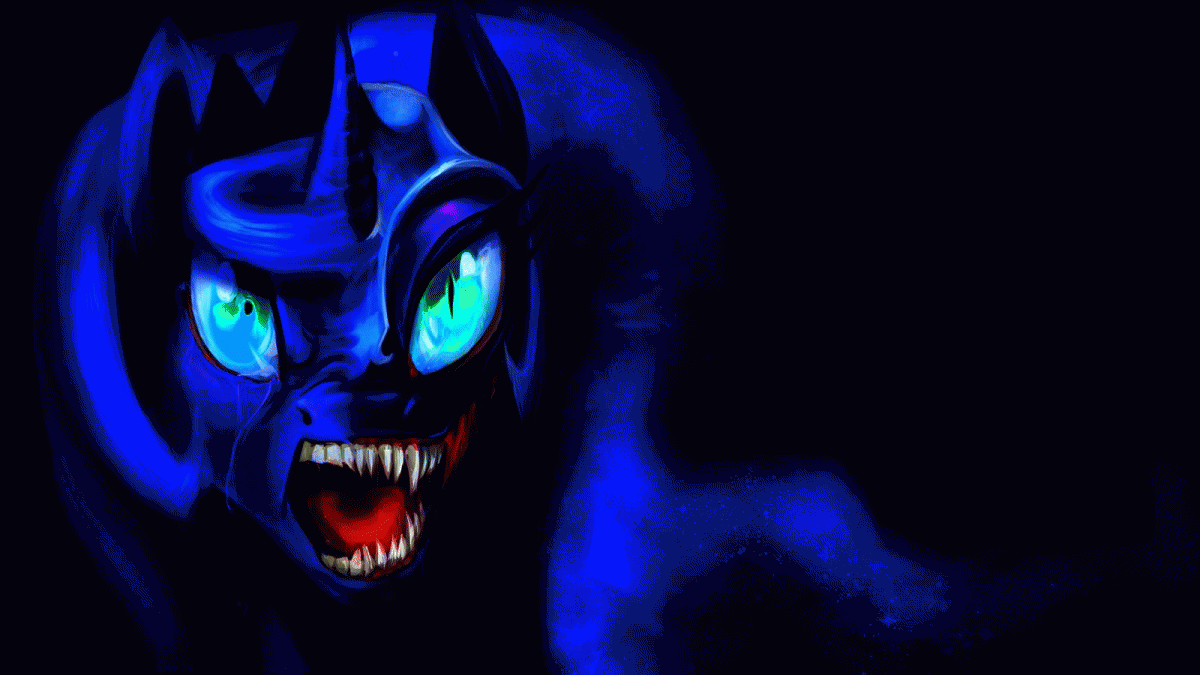 blinking princess luna wallpaper by