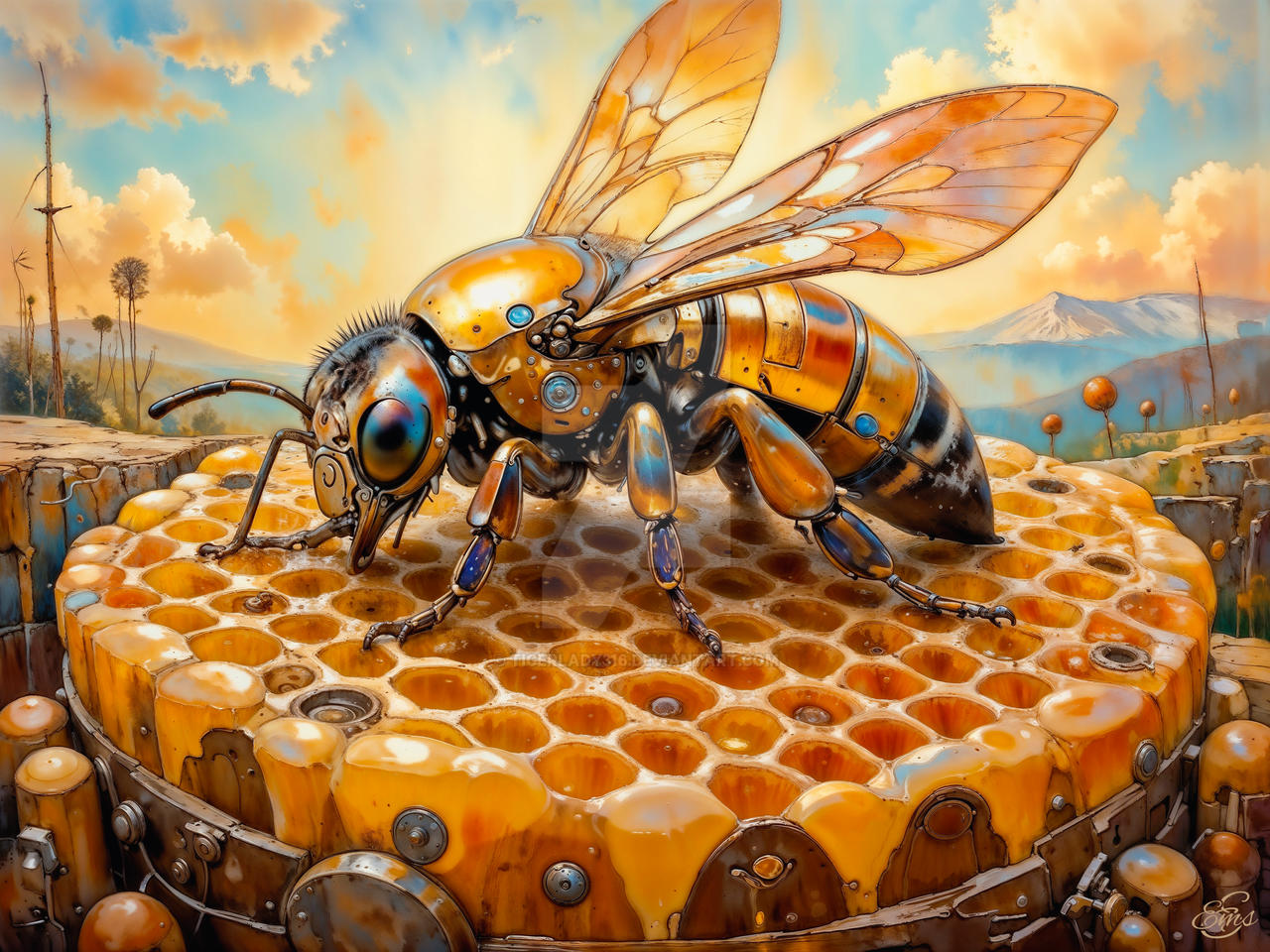 Waffle Honey Bee