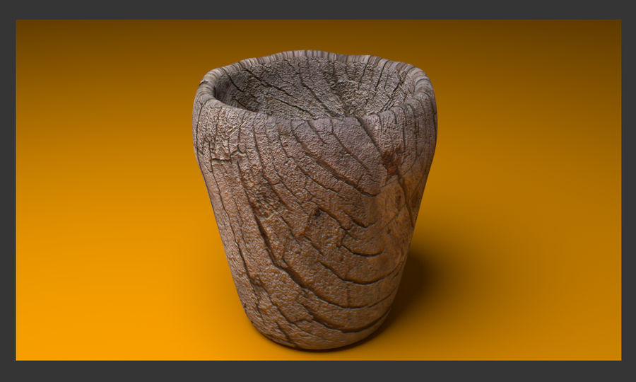 Wood Cup/Vase  ( 3D model I made in Blender ) by awesome43