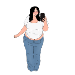 Chubby Alt Wojak Girl Template