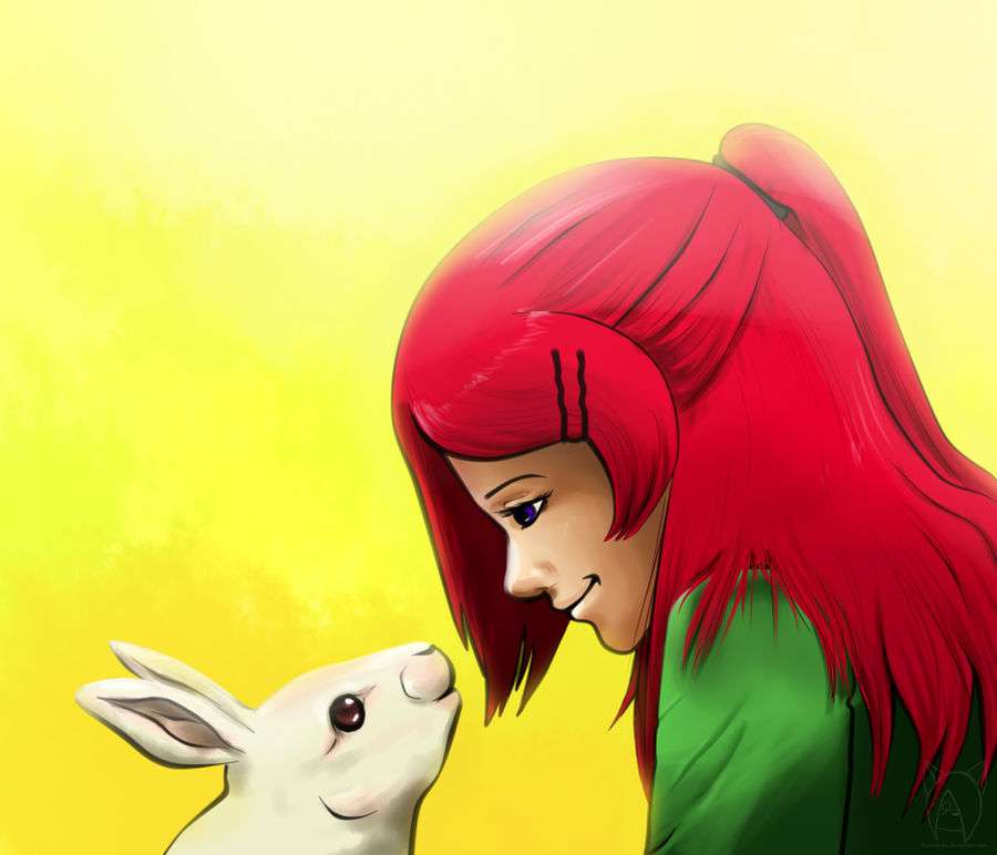 Fictional Rabbit Girls A Girl and Her Rabbit by Kurohe-86 on DeviantArt