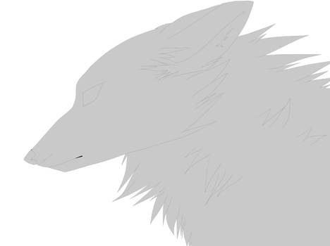 Wolf Head Lineart PSD