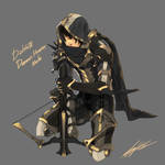 drawing : Old drawing of Diablo 3's Demon hunter