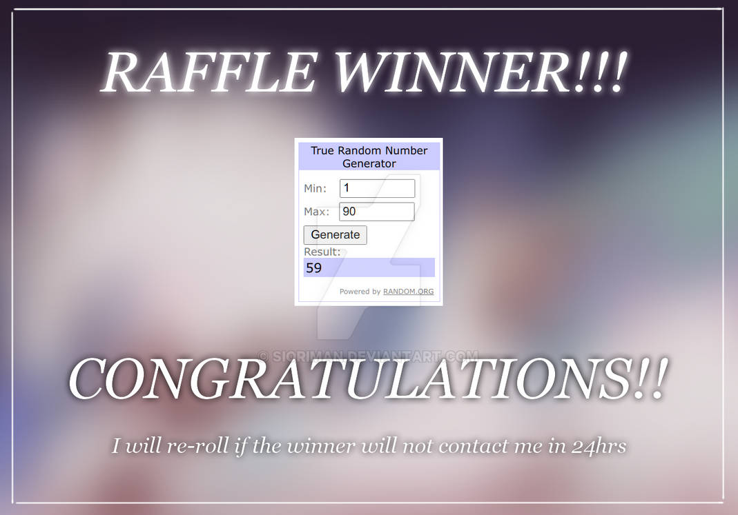 Wunder Raffle !!!RAFFLE WINNER!!! by Sioriman on DeviantArt