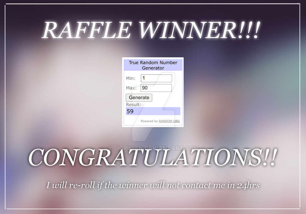 Red Raffal Winner !!!RAFFLE WINNER!!! by Sioriman on DeviantArt