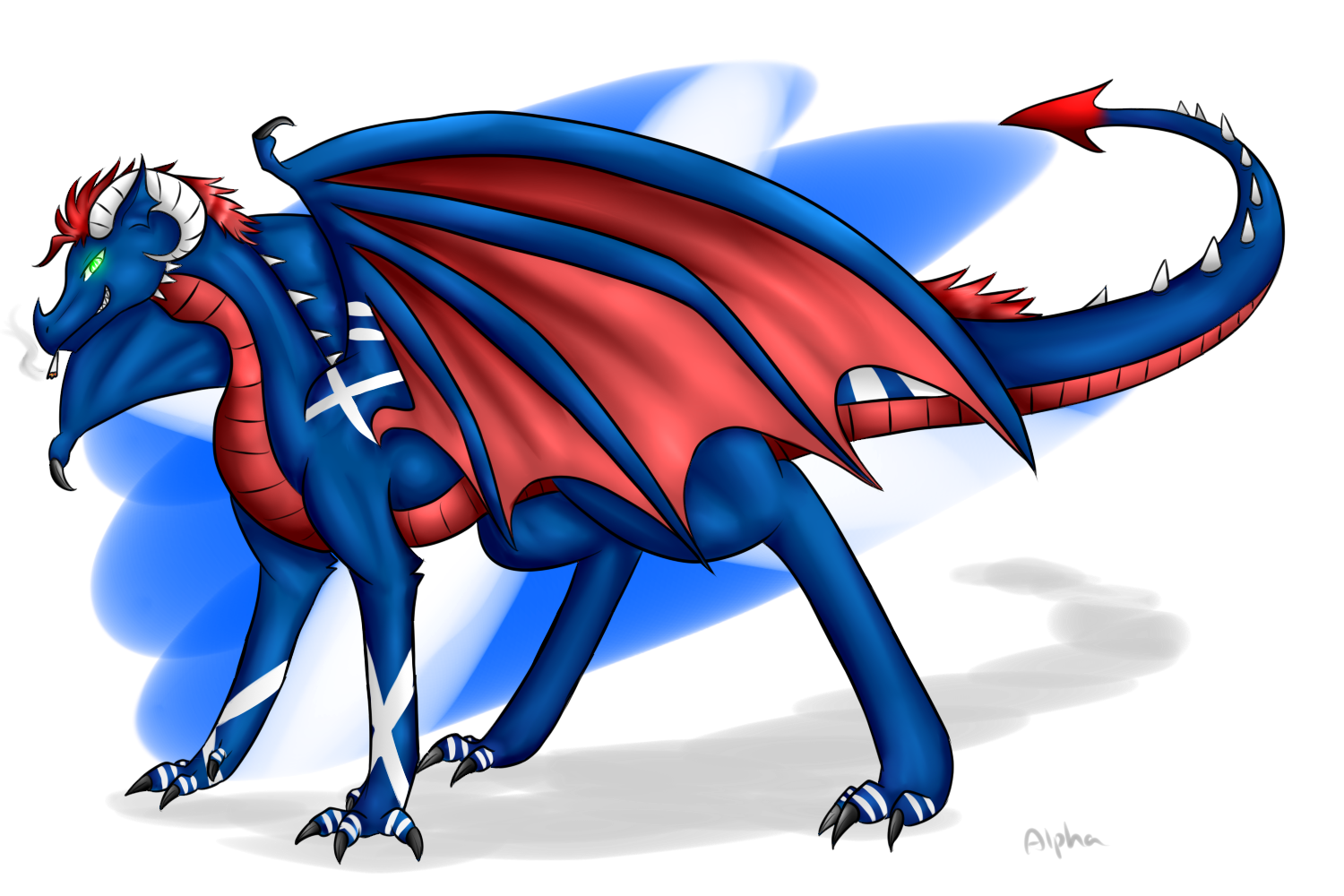 Art Trade 3 - Scotland dragon x)