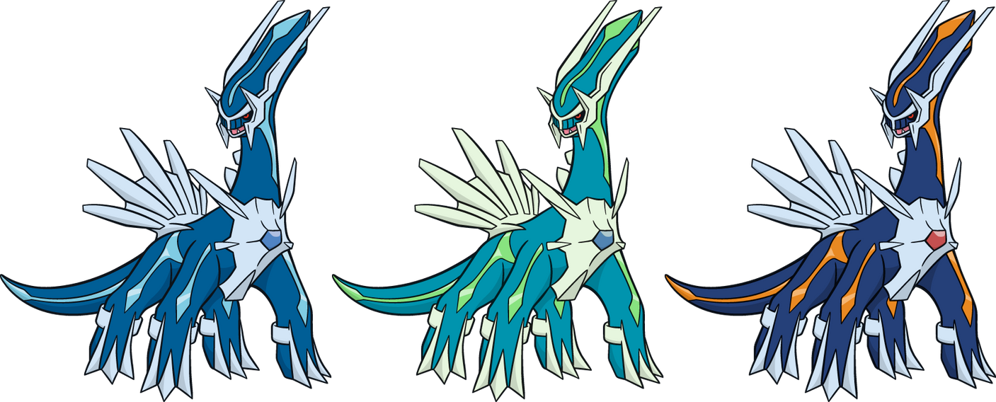 Dialga normal shiny et primal by Legan666 on DeviantArt