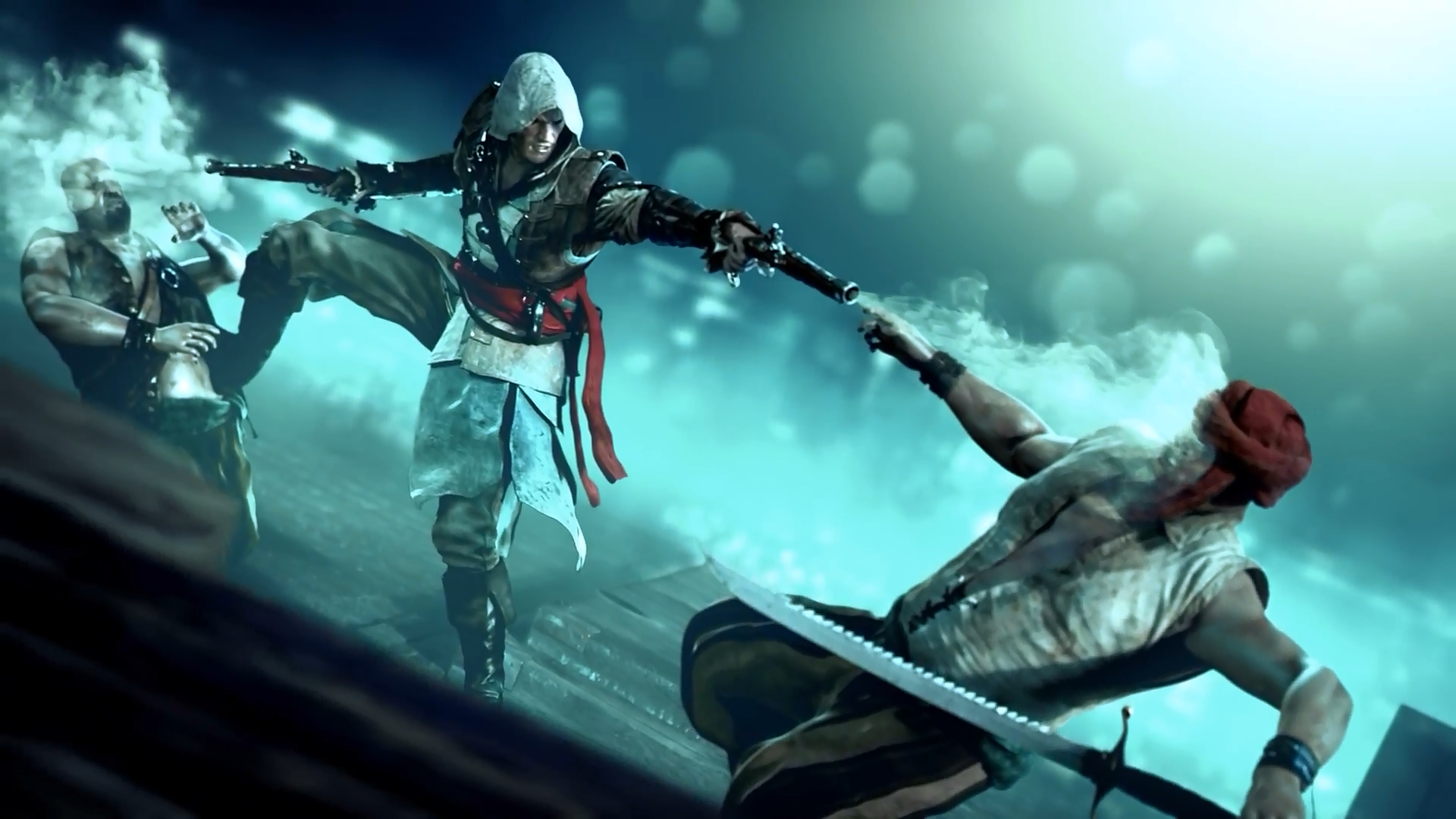 Assassin's Creed 4 Black Flag - Merciless Assassin Edward Kenway Brutal  Combat & Epic Naval Battle 