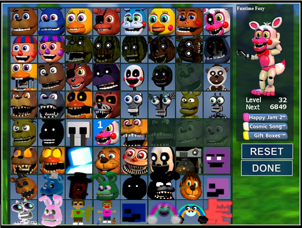 Fnaf World Extra Menu All Characters Fnaf World Extra Menu All Characters