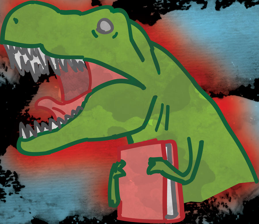 Librosaurus Dinosaur with a Book by justsomeguy009 on DeviantArt