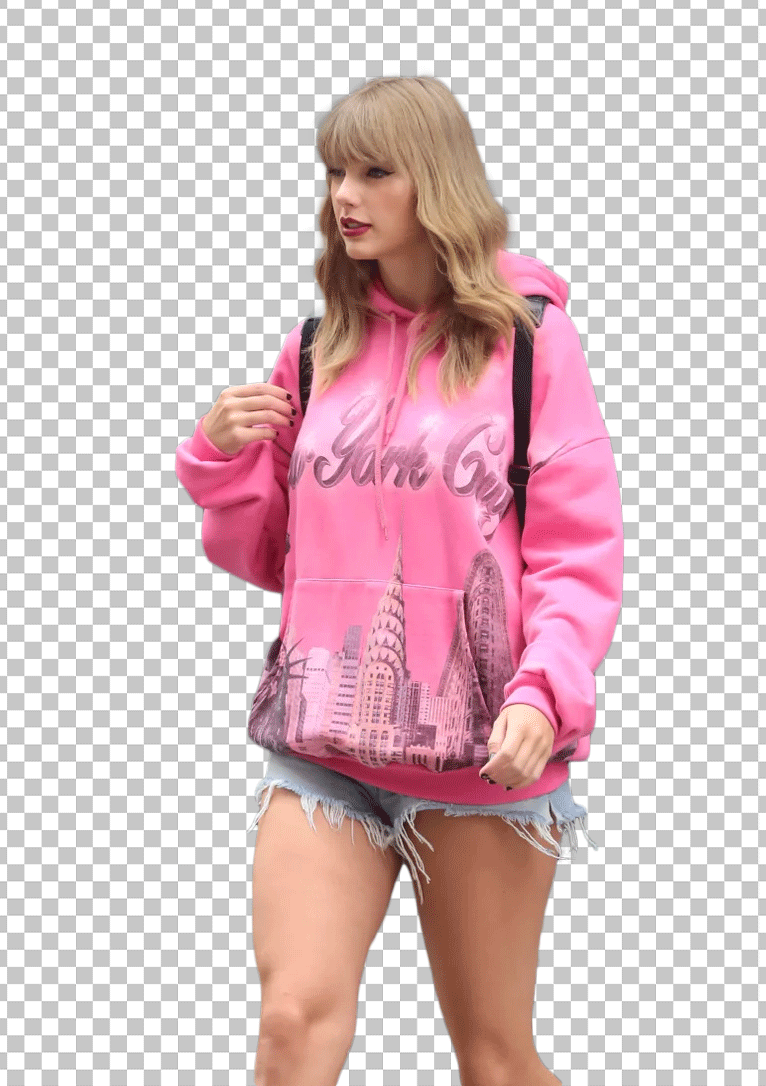 Taylor swift in pink hoodie by Ongpng on DeviantArt