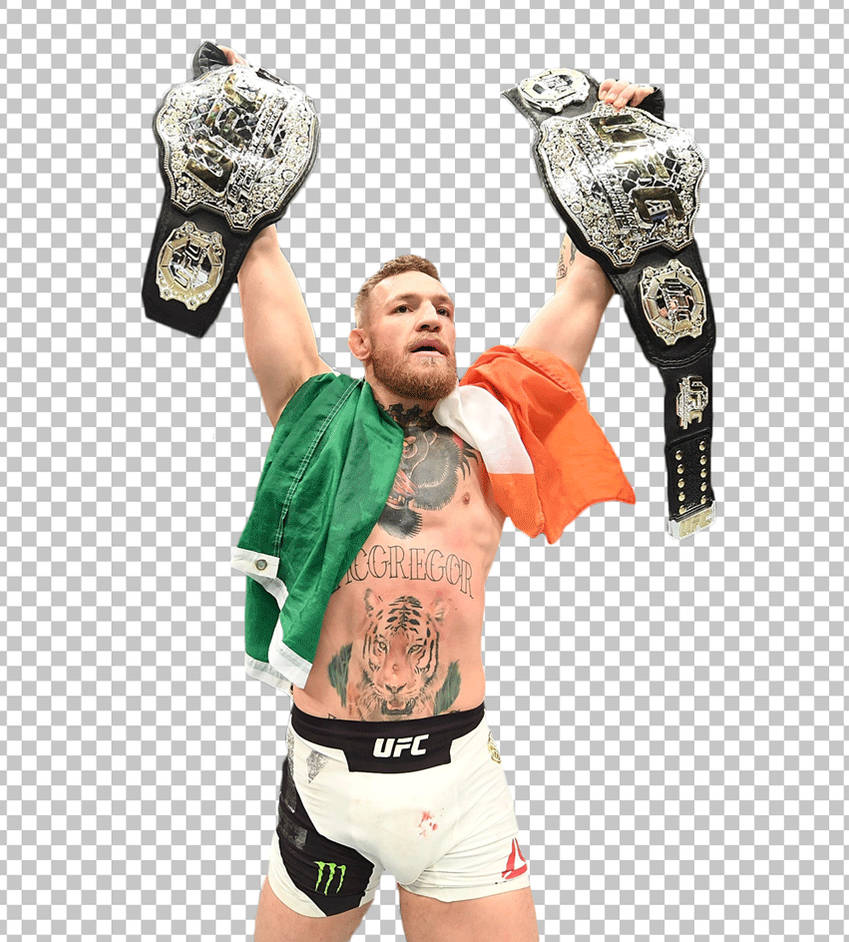 Conor McGregor Holding Two UFC Belts PNG Image By Ongpng On DeviantArt conor-mcgregor-holding-two-ufc-belts-png-image-by-ongpng-on-deviantart