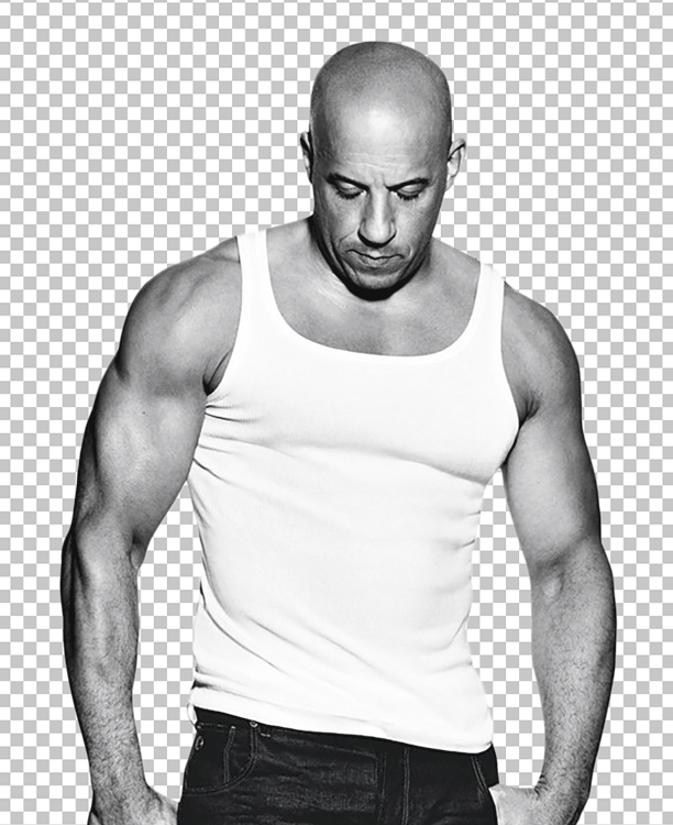 Black and white Vin diesel png image by Ongpng on DeviantArt