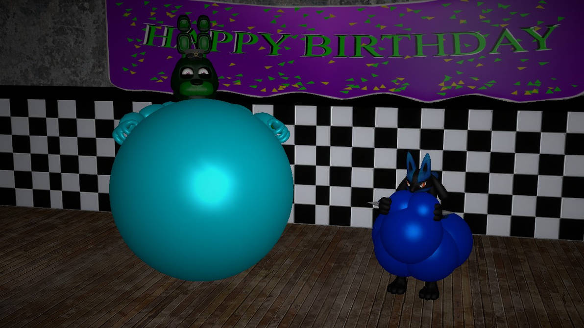 Green and Lucario inflatable suits by legoben2 on DeviantArt