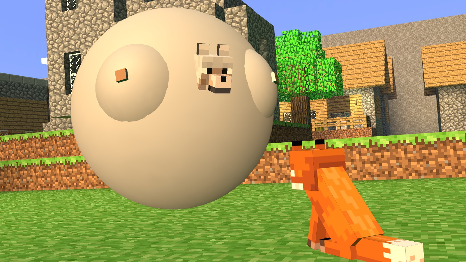 Balloon Minecraft Wolf by legoben2 on DeviantArt