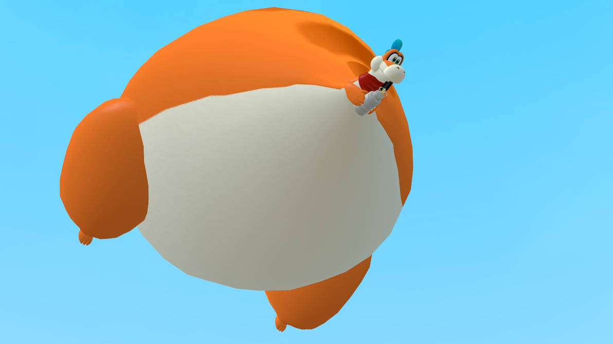 Plessie inflating himself by legoben2 on DeviantArt