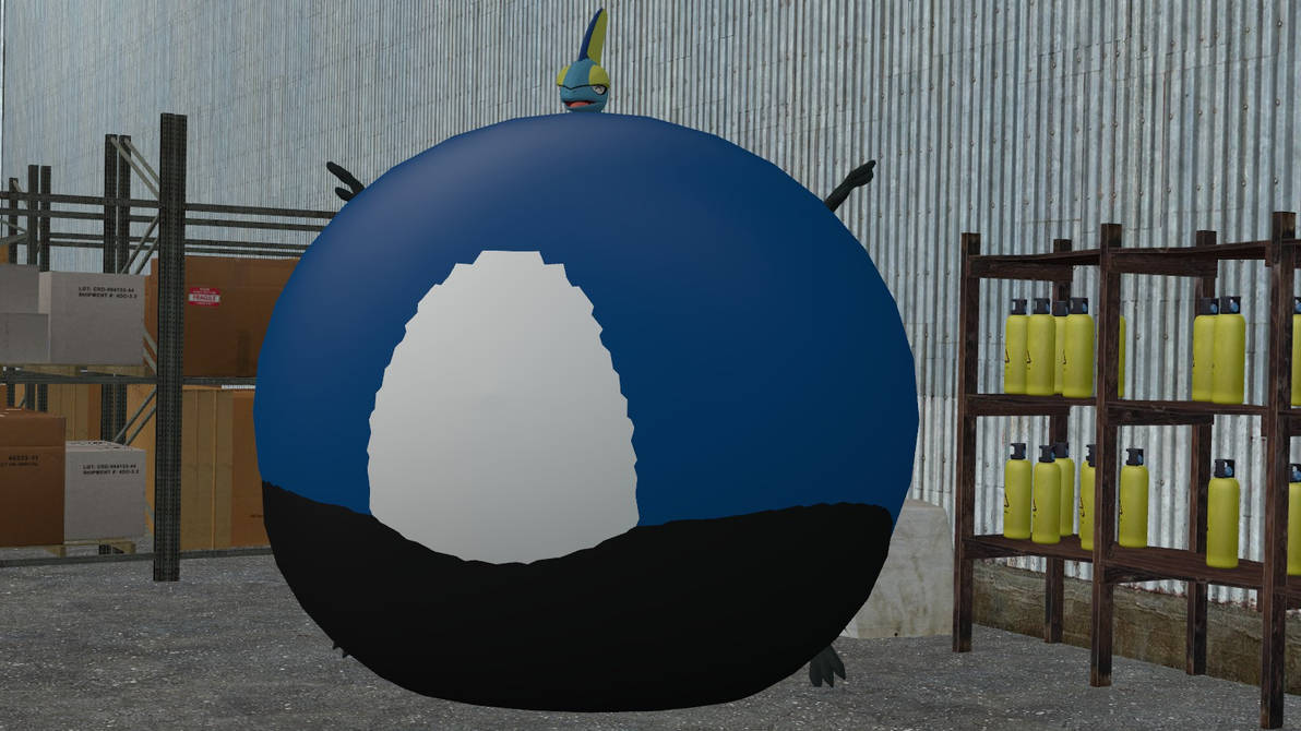 Inteleon getting inflated by legoben2 on DeviantArt