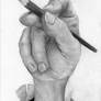 Holding a pencil