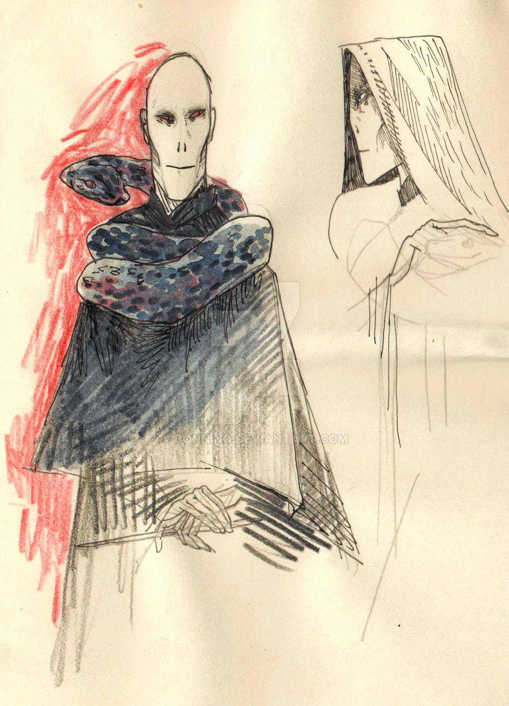 Voldemort unfinished sketches