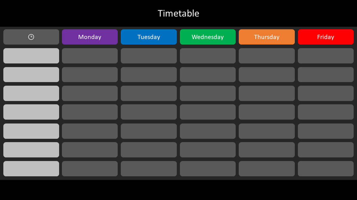 Timetable Template by AbrTapadar on DeviantArt