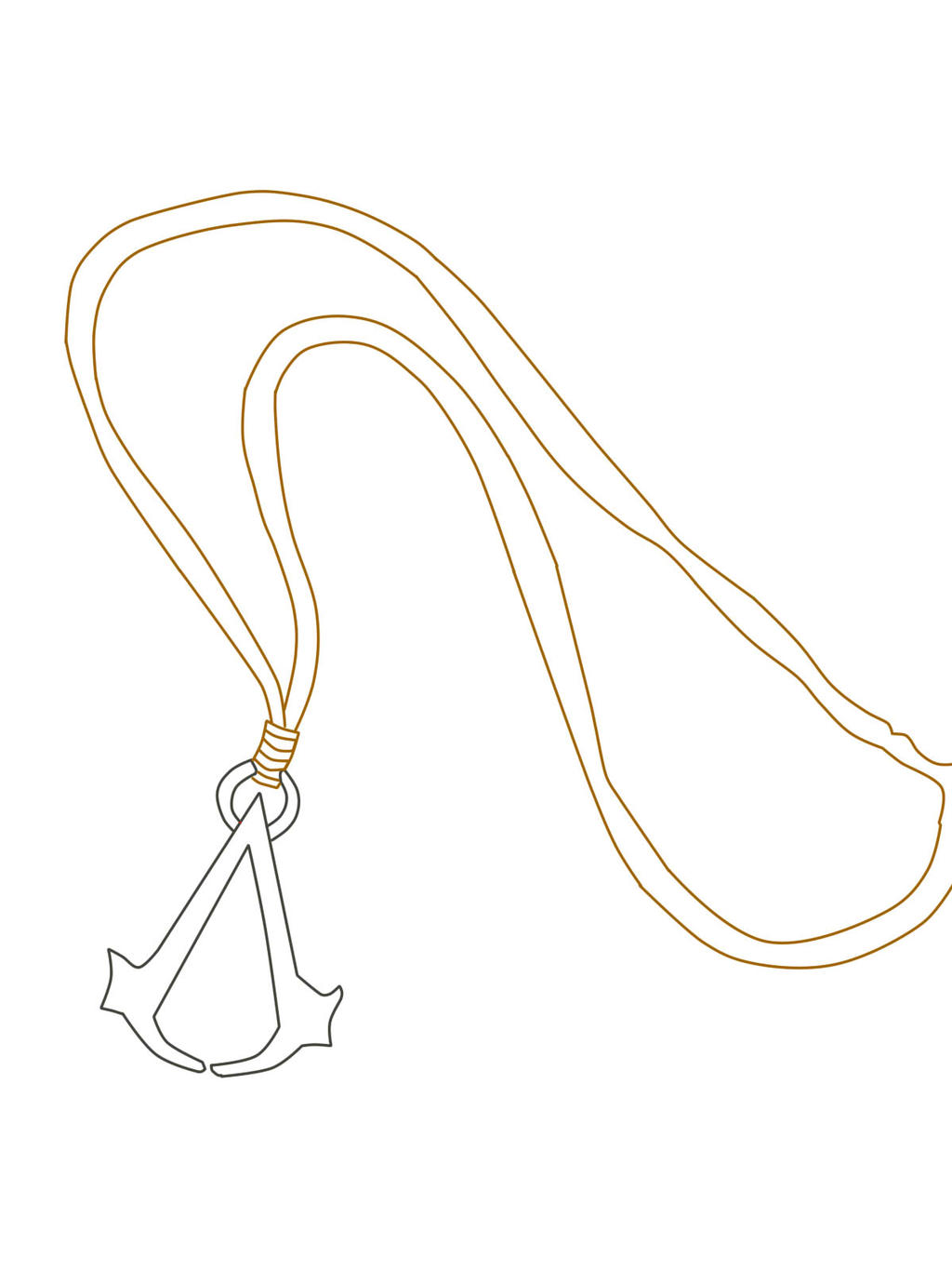 Assassin's Creed necklace lineart