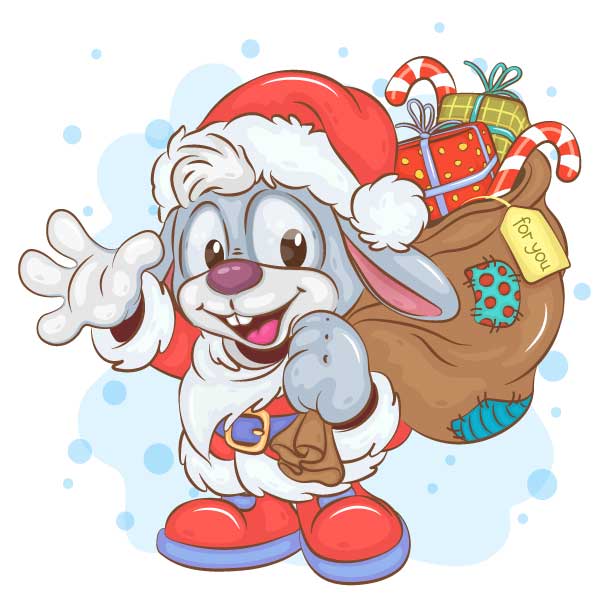 Christmas Santa Bunny. Clipart by andreykeno on DeviantArt