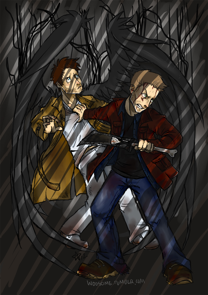 SPN - keeping the angel safe by woodooferret