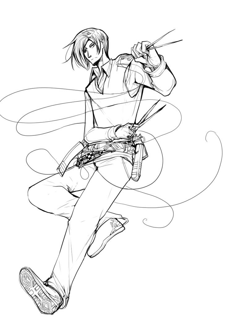 Raven, line art by Crimson-Chains on DeviantArt