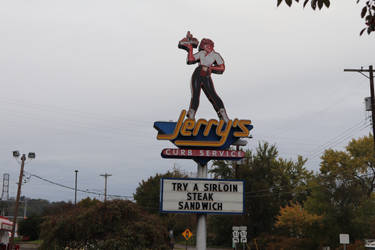 Jerry's Curb Service Sign