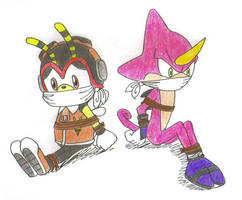 Charmy and Espio captive