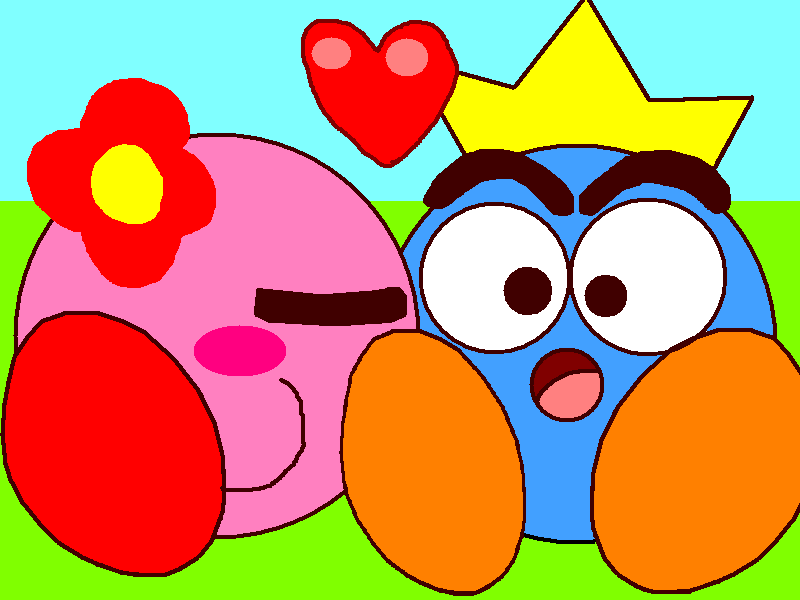 Kirby Kiss Prince Fluff by Num-Kirby on DeviantArt