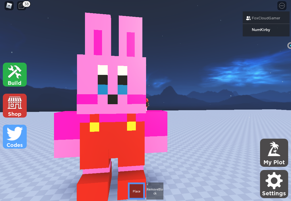 Build Kirby Bunny In Roblox Blocks Screenshot By Num Kirby On Deviantart - roblox blocks