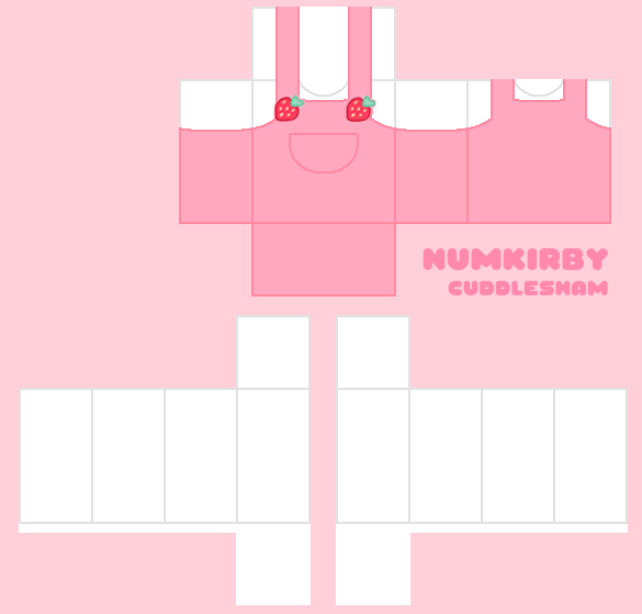 Roblox Clothes Pink Strawberry Overall Shirts by Num-Kirby on DeviantArt