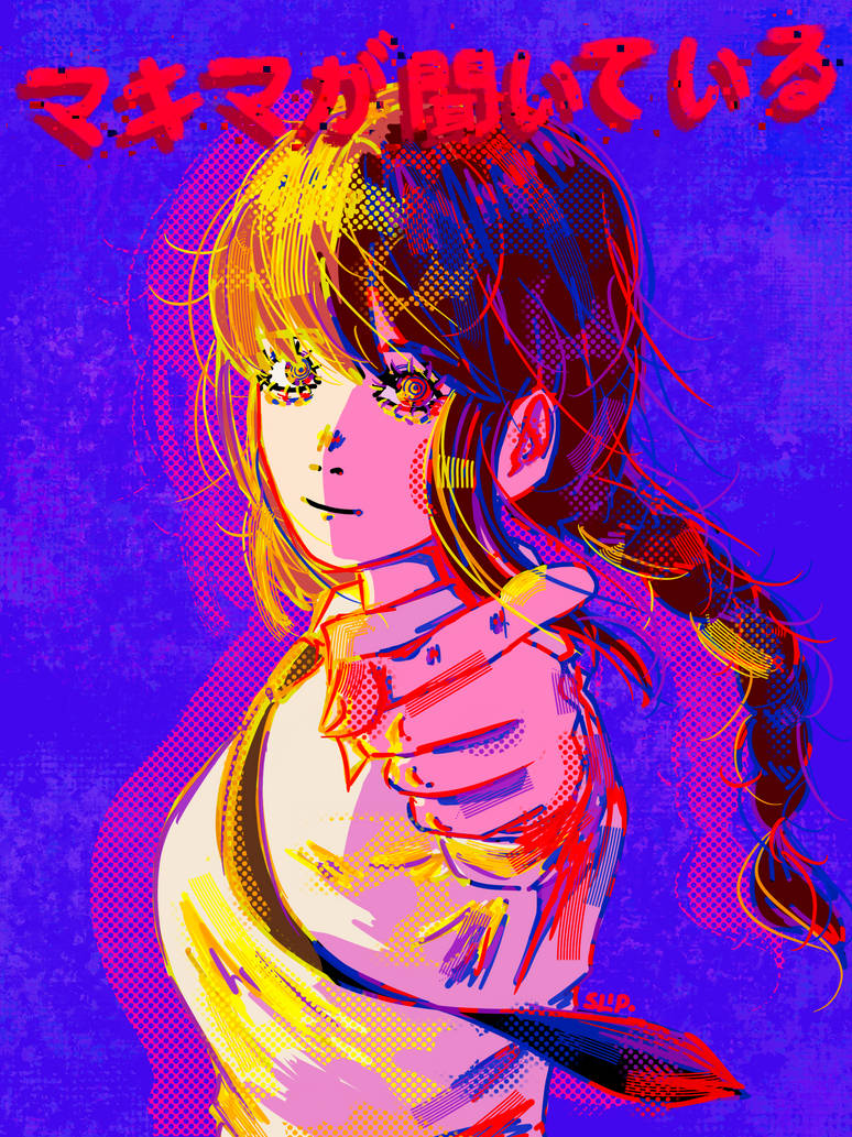 Makima is listening by slippperss on DeviantArt