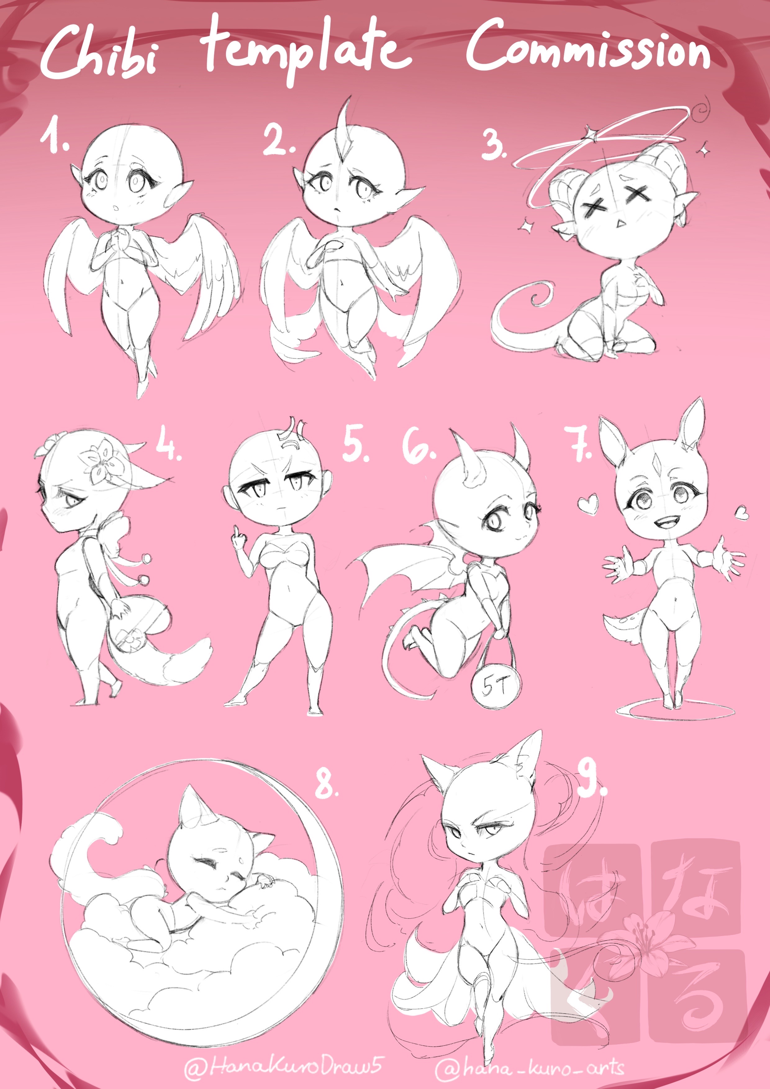 ArtStation - Chibi poses reference (chibi base set)