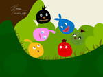 Chibi locoroco: Green by roseannepage on DeviantArt