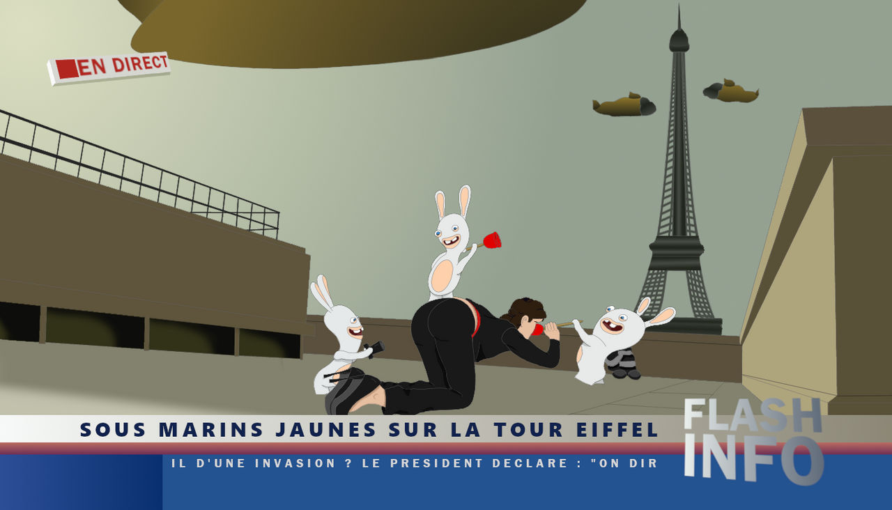 Rabbids invading Paris by beyerrkluva on DeviantArt