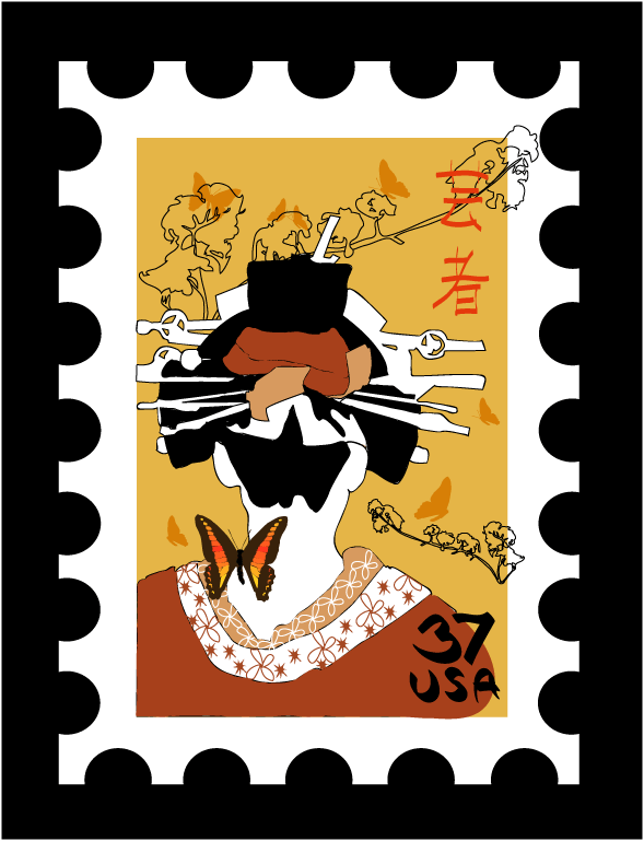 Geisha Stamp