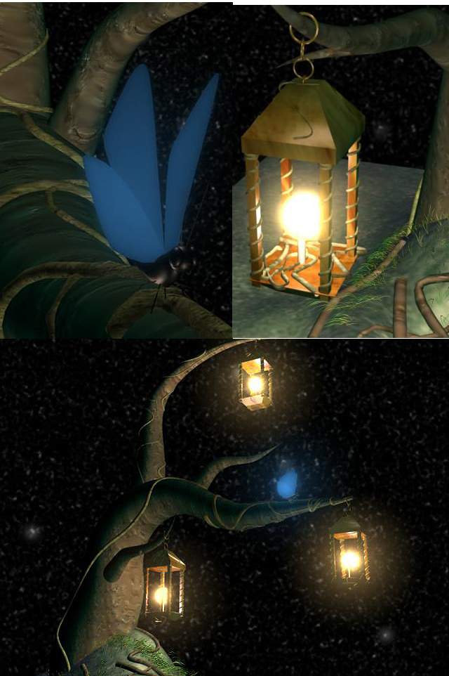 Stars Lanterns and Butterfly