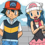 Ash and Dawn - Pokemon Style