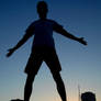 Silhouette of Jumping-2