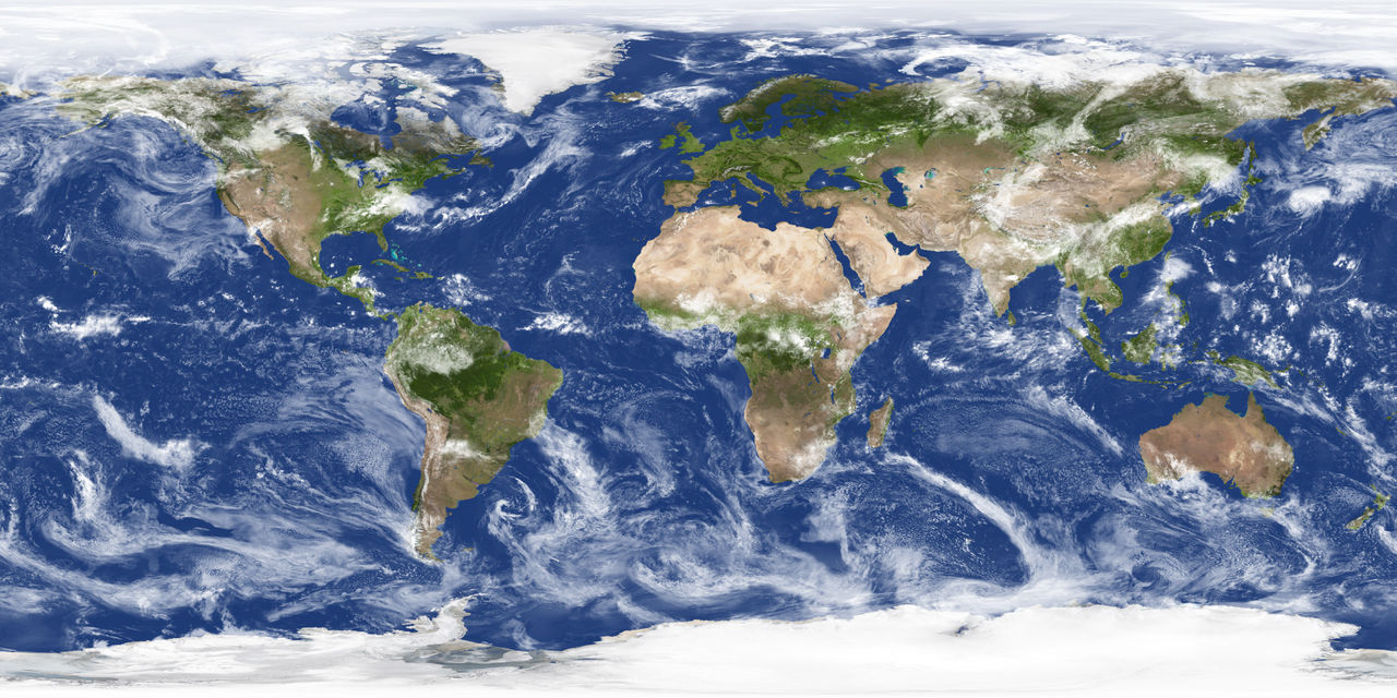 Solar System Scope Earth texture With Clouds (2k) by ColourNess on ...