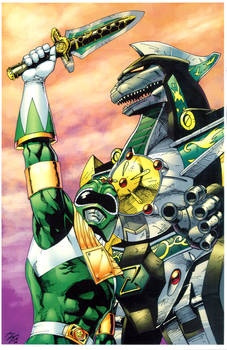 Green Ranger and Dragonzord