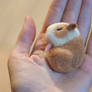 Guinea pig pin, needle felted brooch
