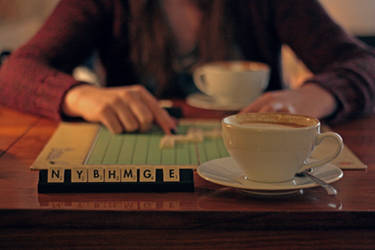 Scrabble and coffee