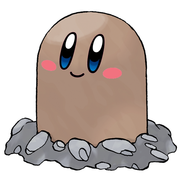 Diglett Kirby by Kombatgod on DeviantArt